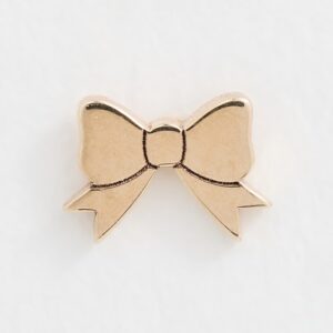 14k Gold Itty Bitty Bow Single Stud Earring