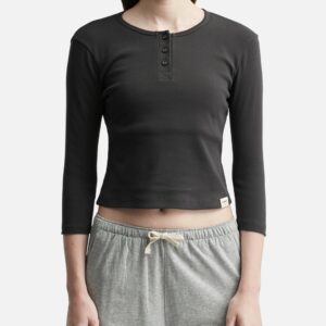 Glowny 3/4 Button Fly T-Shirt