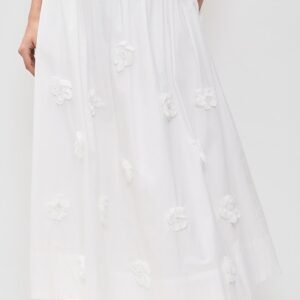 English Factory 3D Flower Midi Skirt