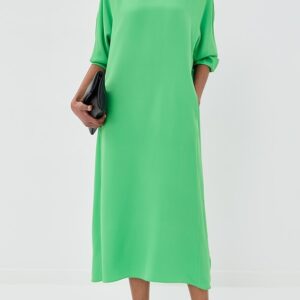 4 Ply Silk Long Sleeve Cocoon Dress