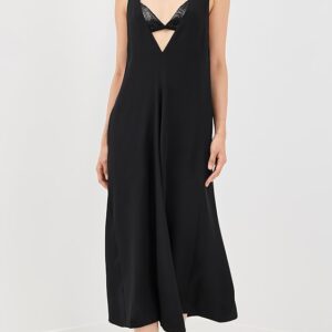 Tibi 4 Ply Silk V Neck Dress with Bra