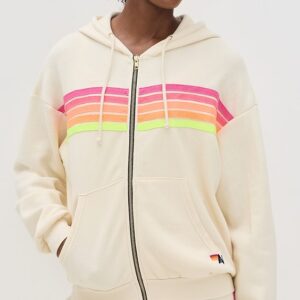 5 Stripe Relaxed Zip Hoodie