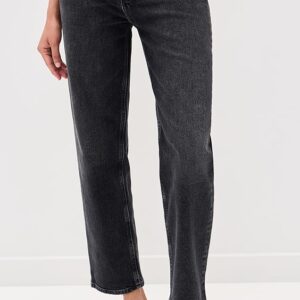 90s Pinch Waist Crop High Rise Straight Jeans 27.5"