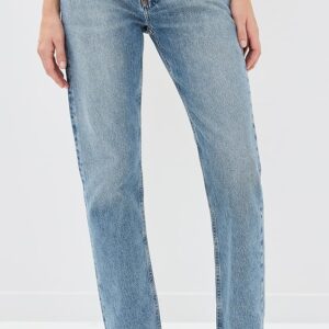90's Pinch Waist High Rise Straight Jeans