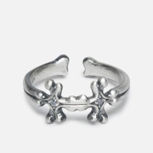 925 Silver Ring 002 - Cross Bone