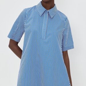 English Factory A-line Short Sleeve Shirt Dress A-line Short Sleeve Shirt Dress