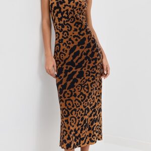 Adelaide Leopard Silk Dress