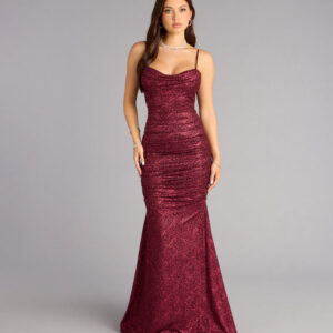 Windsor Adelyn Glitter Knit Mermaid Dress