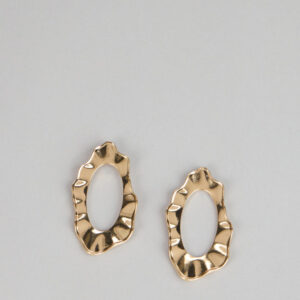 After Hours Shine Textured Oval Statement Earrings