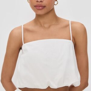 Air Linen Bubble Crop Top