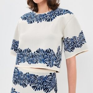 Alara Short Sleeve Knit Jacquard Top