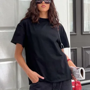 BB Exclusive Alba Plain Black Tee