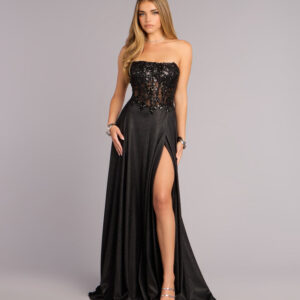 Alessandra Corset A-Line Formal Dress