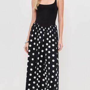 LE BOP Alix Mixed Fabric Tank Dress