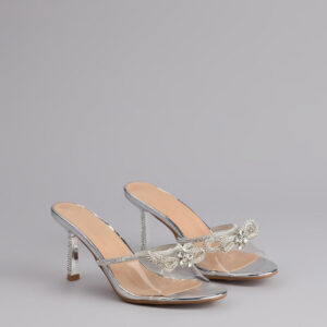 All About Glamour Rhinestone Bow Heels
