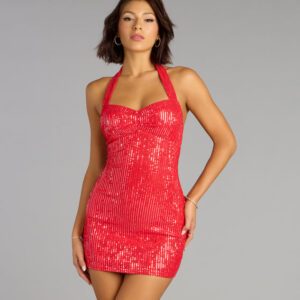 Windsor All Eyes On You Sequin Bodycon Mini Dress All Eyes On You Sequin Bodycon Mini Dress