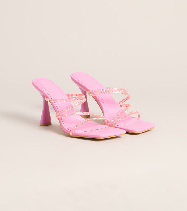 Windsor All Eyes Strappy Rhinestone Mules