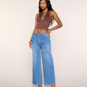 Windsor All Fastened Button Up Wide-Leg Jeans All Fastened Button Up Wide-Leg Jeans