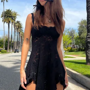 BB Exclusive All Mine Black Lace Mini Dress