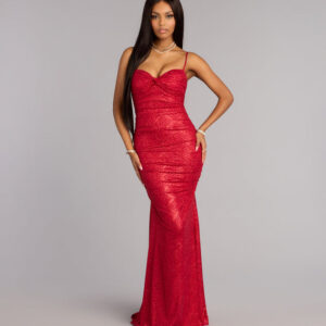 Windsor Allie Glitter Lace-Up Formal Dress Allie Glitter Lace-Up Formal Dress