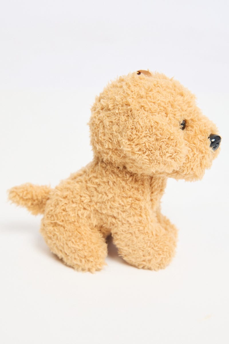 Ally Fashion Beige Teddy Dog Keyring Bag Charm - Image 2