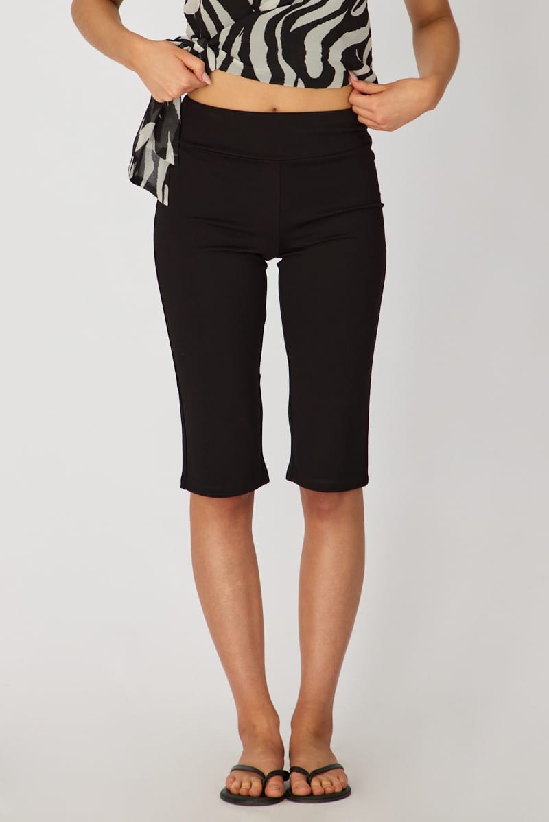 Ally Fashion Black Capri Slim Pants - Image 2