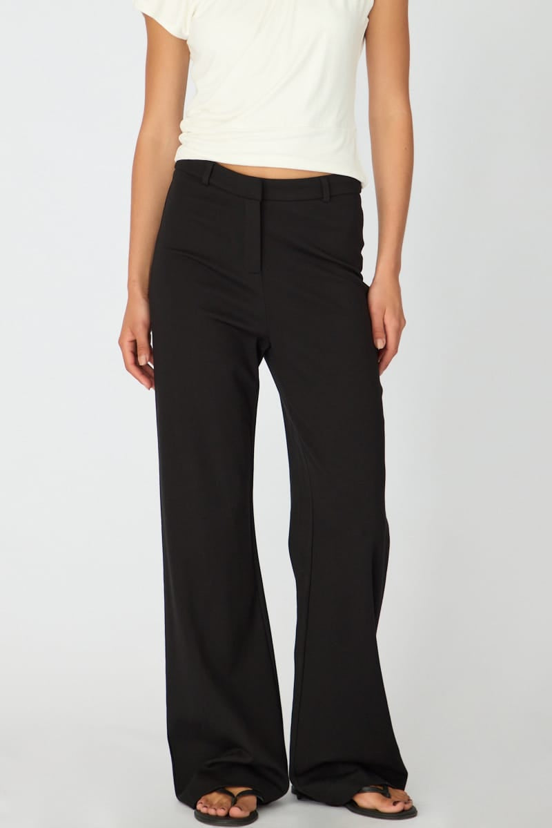 Ally Fashion Black Mid Rise Tailored Ponte Pants - Image 3
