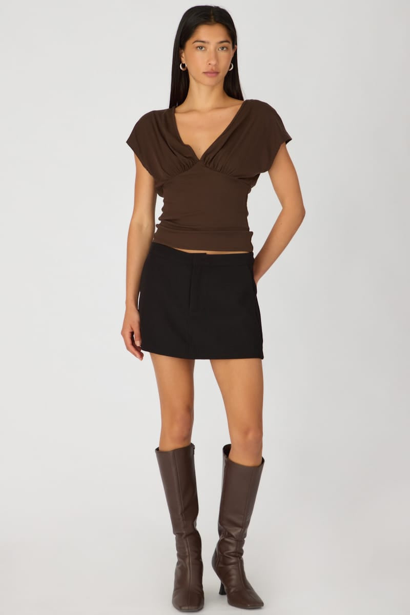 Ally Fashion Black Tailored Mini Skirt Mid Rise - Image 3