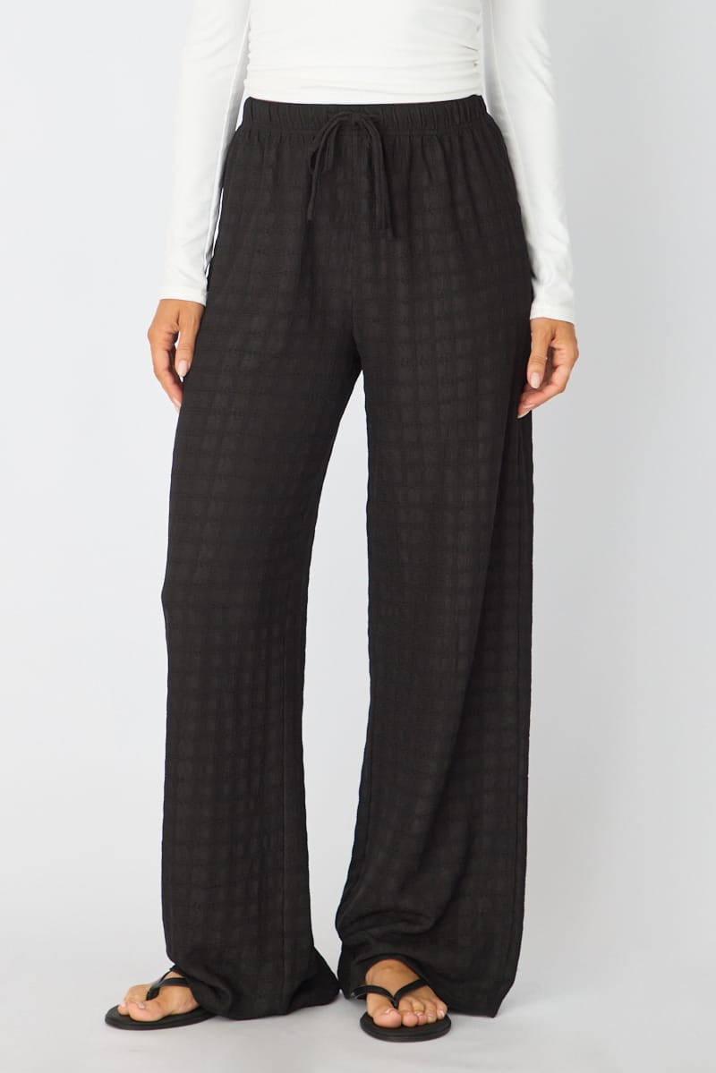 Ally Fashion Black Wide Leg Pant Elasticated Waist - Image 2