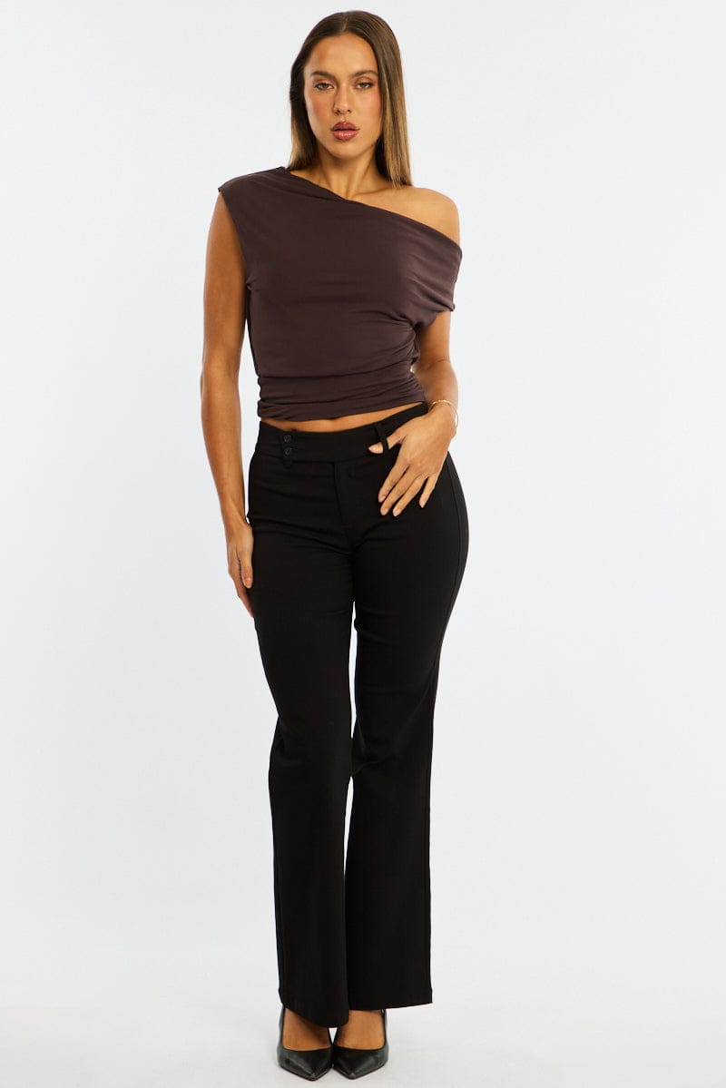 Ally Fashion Black Work Wear Pants Mid Rise - Image 3