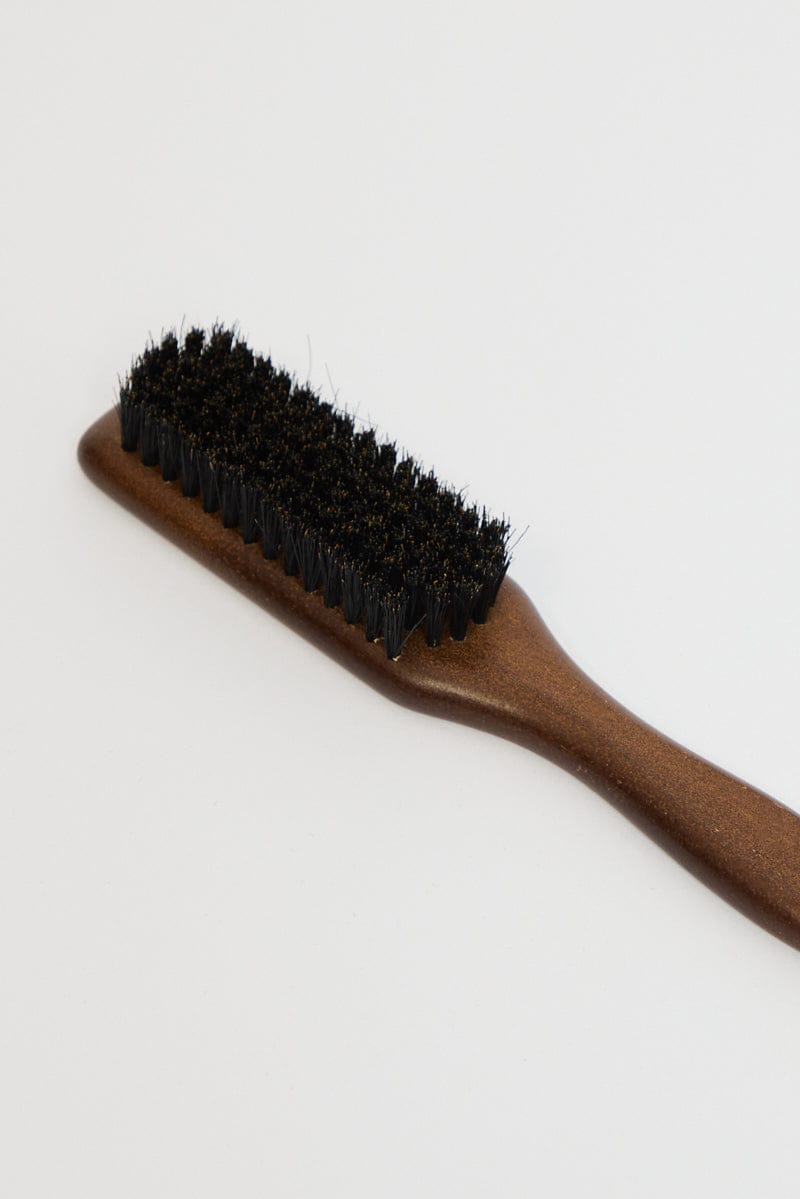 Ally Fashion Brown Boar Bristle Hair And Beard Brush Comb - Image 3