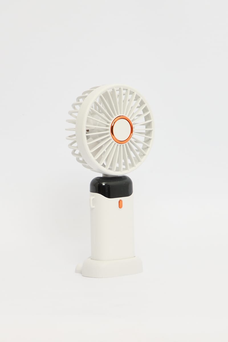 Ally Fashion White Foldable Handheld Mini Fan Usb Rechargeable - Image 2
