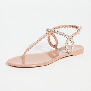 Aquazzura Almost Bare Crystal Jelly Sandals