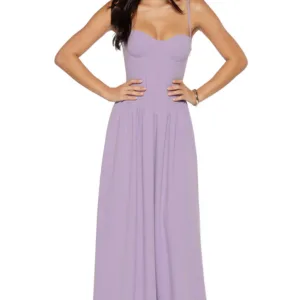 BB Exclusive Almost Yours Lilac Crepe Maxi Dress