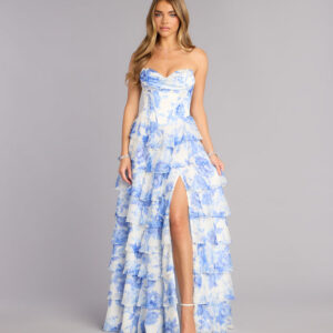 Windsor Althea Floral Chiffon Formal Dress Althea Floral Chiffon Formal Dress