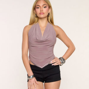 Windsor Always Iconic Cowl Halter Crop Top Always Iconic Cowl Halter Crop Top