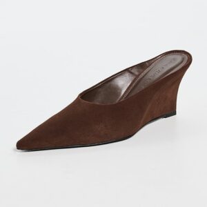 Black Suede Studio Alysha Mules 70mm