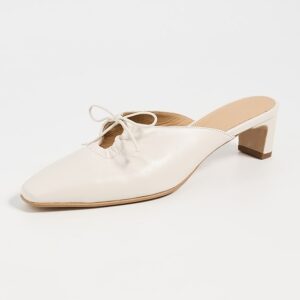 ALOHAS Amar Cream Leather Mules