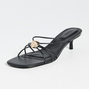 Amaya Leather Strappy Kitten Heels