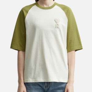 Ami De Coeur Two Tone Thick Cotton Jersey T-shirt