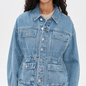 rag & bone Amy Cinched Denim Trucker Jacket Amy Cinched Denim Trucker Jacket