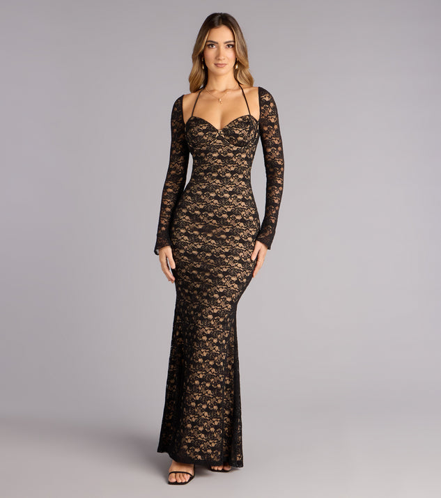 Windsor Anaya Lace Open Back Formal Dress