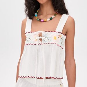 Ciao Lucia Ander Embroidered Top