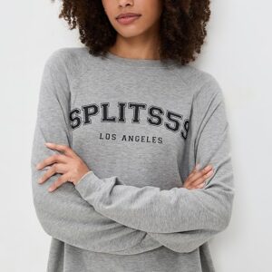 Andie Oversized Fleece Varsity Graphic Sweatshirt