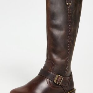 Dr. Martens Anistone Dark Brown Crazy Horse Biker Boots