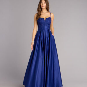 Windsor Annalise Floral Embroidered Satin Gown Annalise Floral Embroidered Satin Gown