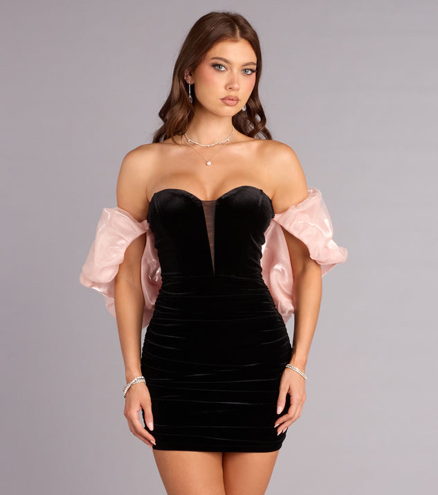 Windsor Anne Velvet Dress With Floral Shawl