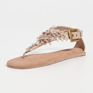 Anthem Beaded Flat Thong Suede Sandals