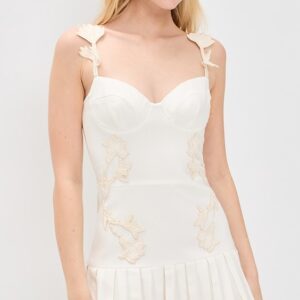 PatBO Aquamist Linen Mini Dress