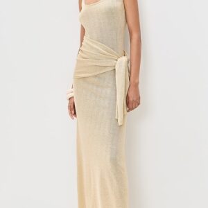 Aria Metallic Knitted Maxi Dress